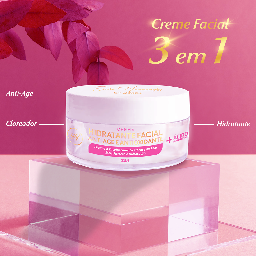 Creme Facial Anti Age Antioxidante Hidratante - Sonia Hernandes