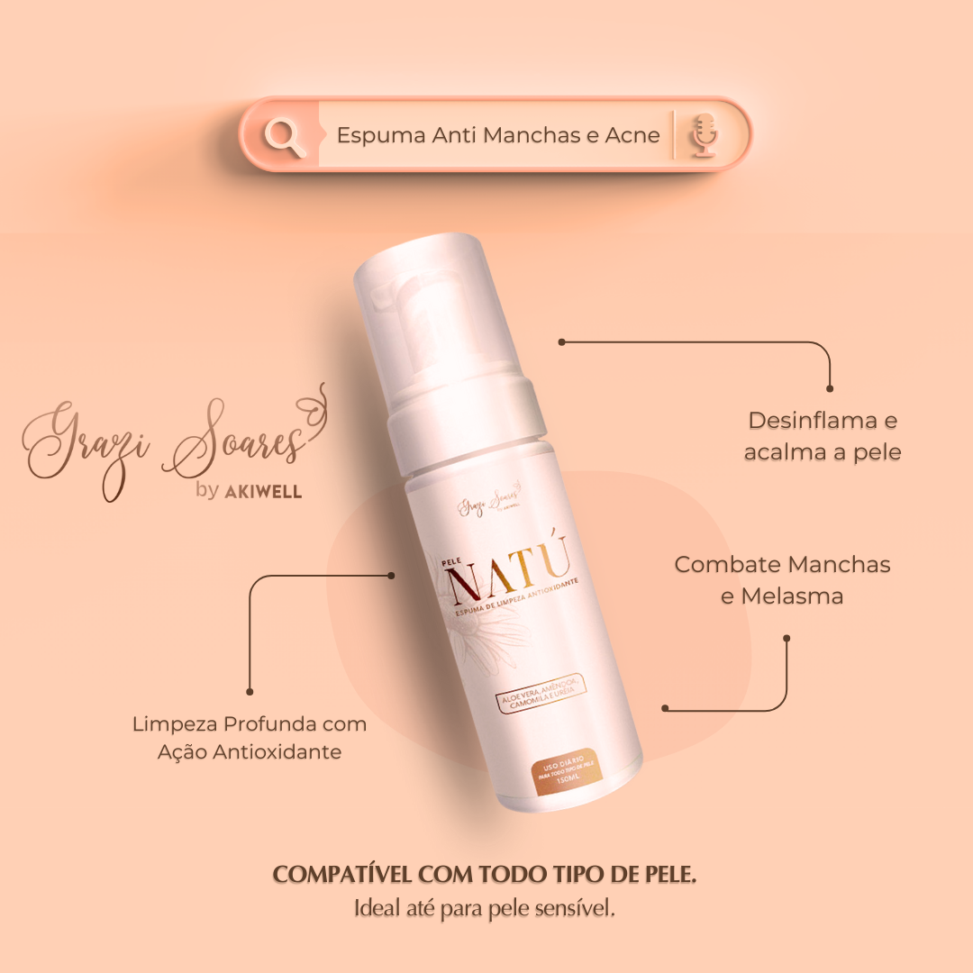 Kit Skincare em 2 Passos - 01 Espuma Facial Pele Natú 150ml + 01