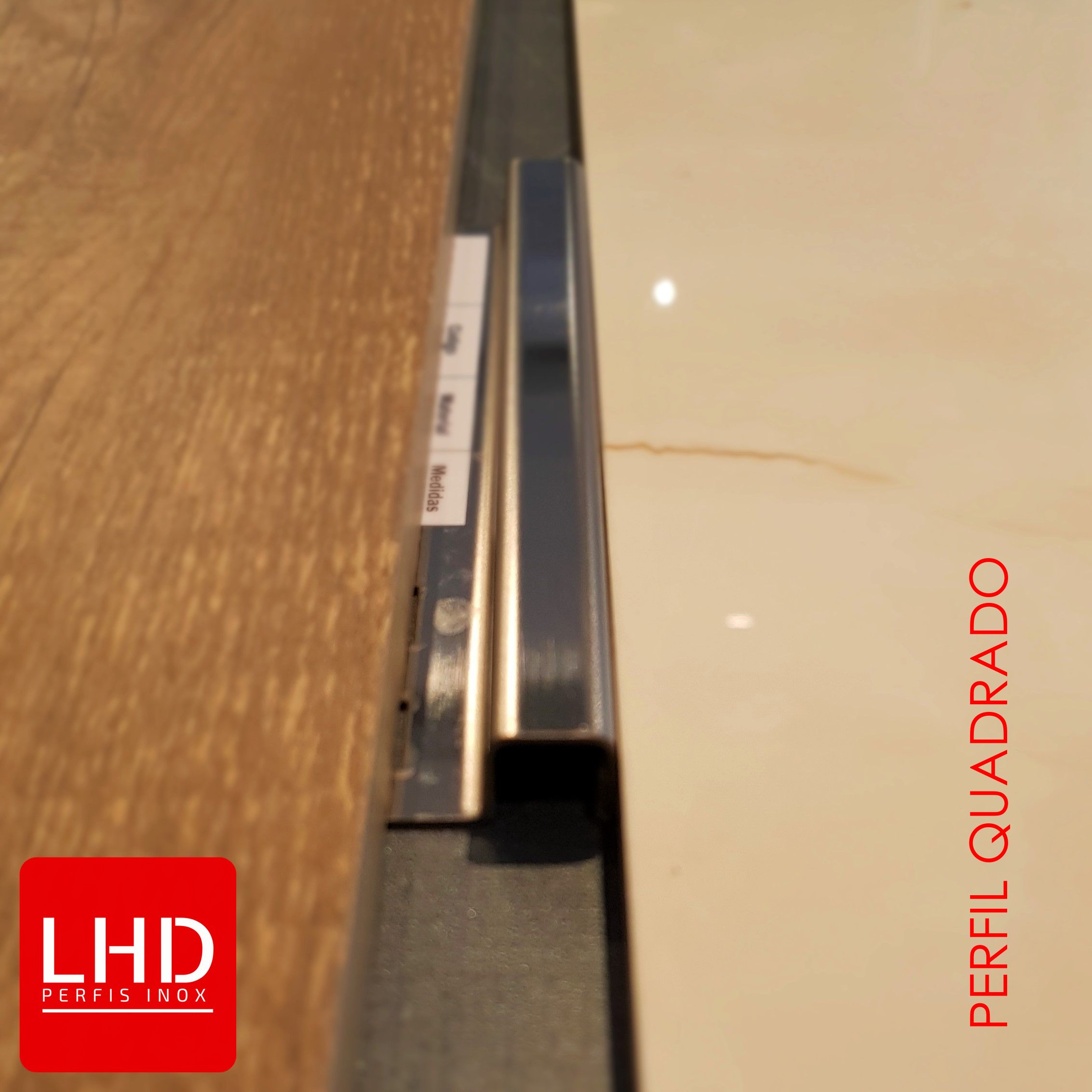 Perfil Soleira Quadrado Aço Inox 304 Prata para transição entre pisos ...