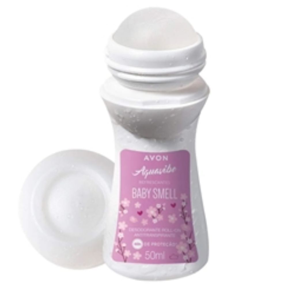 Avon Desodorante Aquavibe Rollon Baby Smell 50ml Perfumaria Carol