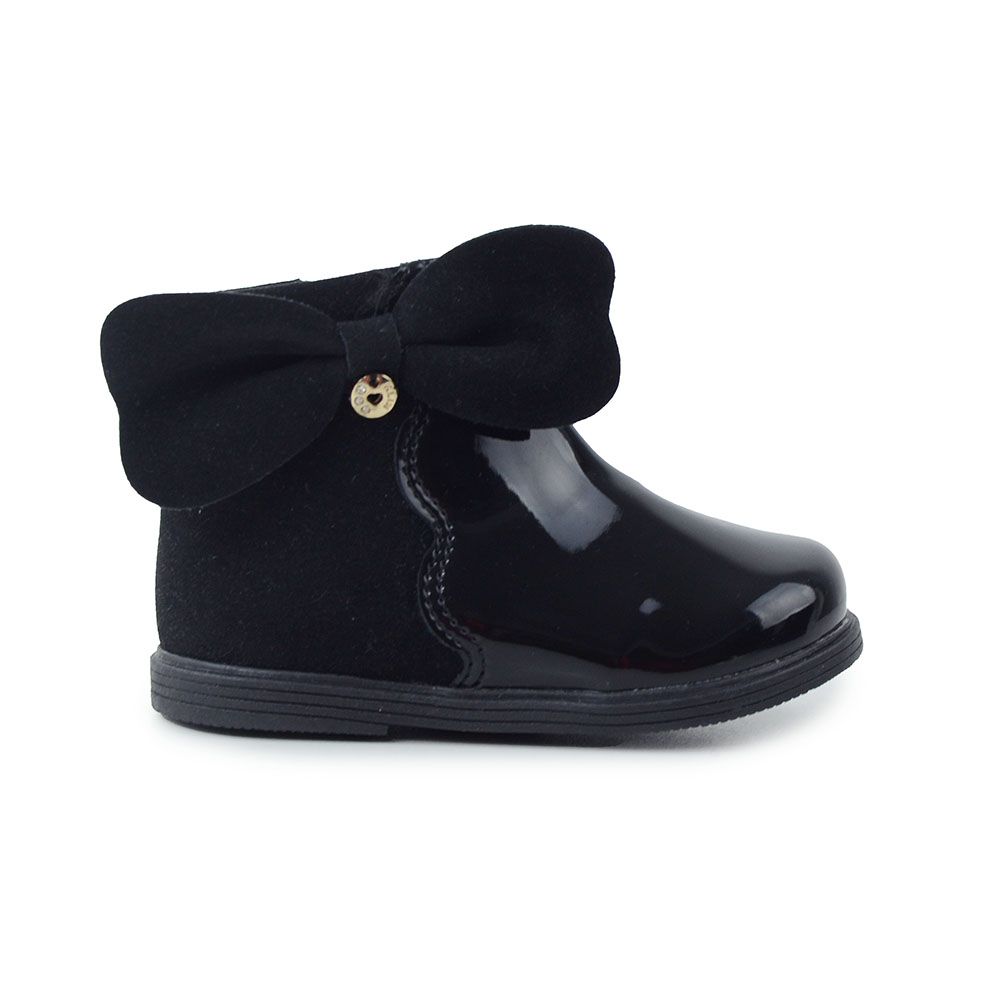 Bota Infantil Feminina Klin Miss Mini Preta 1680 Estrela Mix