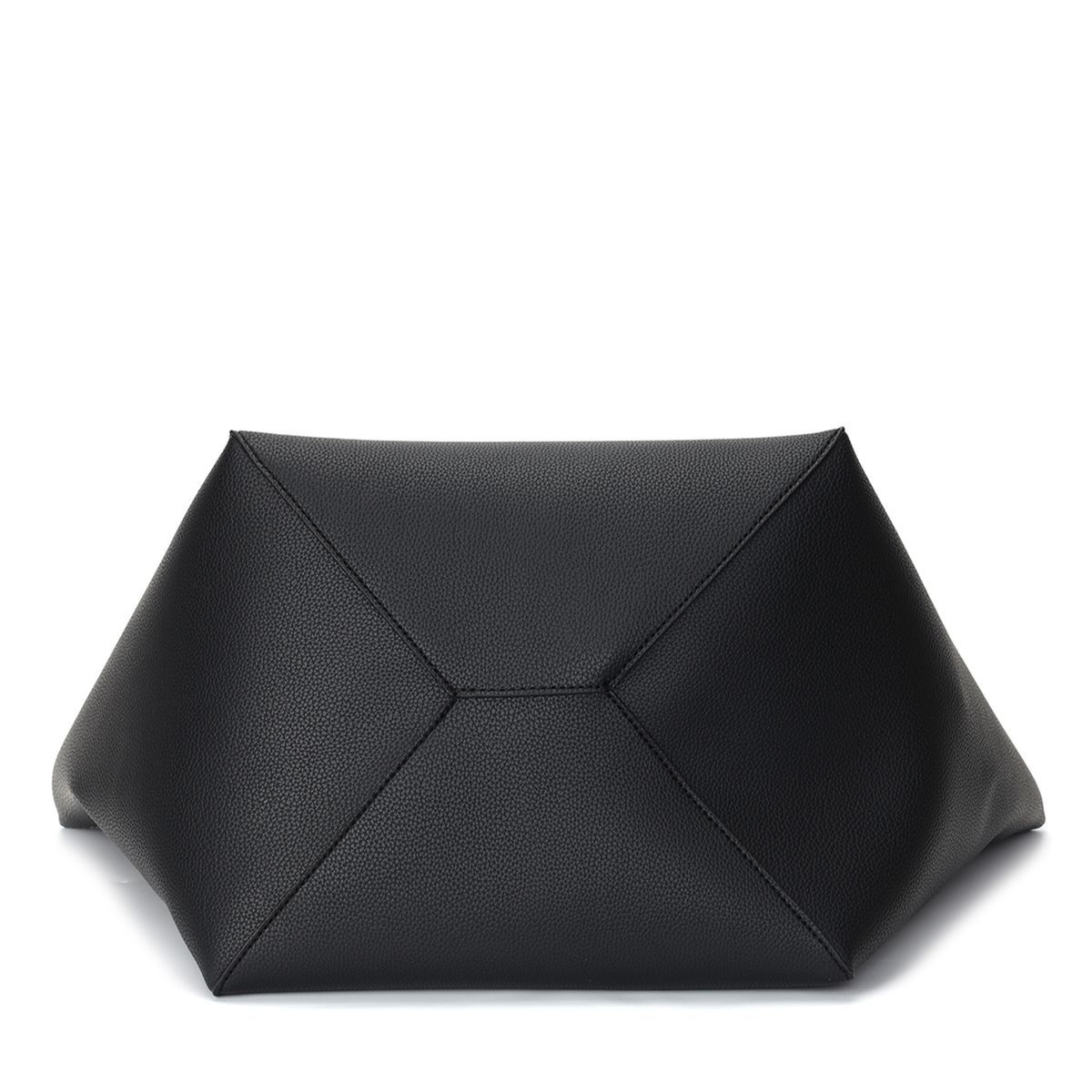 45台限定　petla OD4ABSSCM Bolsa Envelope Preta Atanado Transversal Pespontos - Santa Lolla