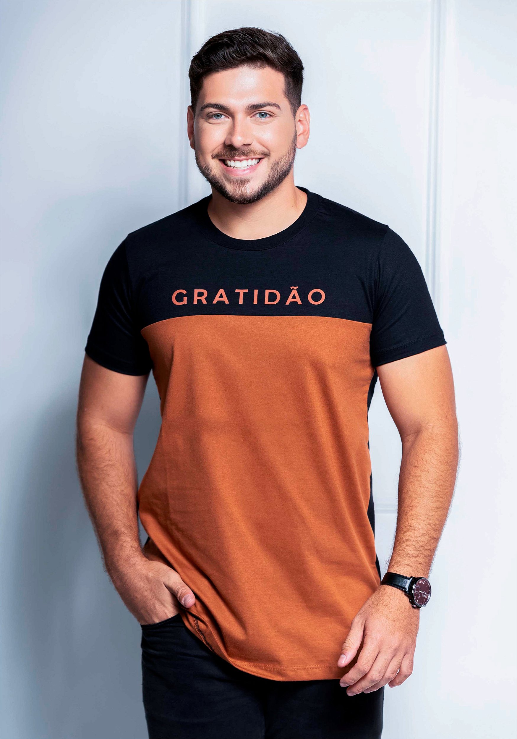 RECORTE GRATIDÃO - MASCULINA ADULTA - COR CARAMELO - Delbo T-Shirts - a maior  fabricante de T-shirts do Brasil