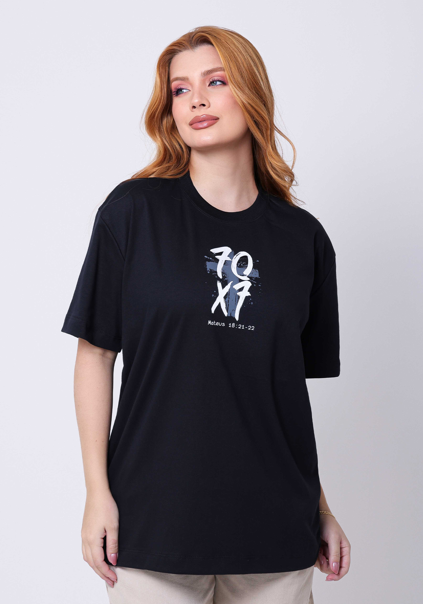 OVERSIZED - 70 x 7 - COR PRETO - Delbo T-Shirts | Atacado de