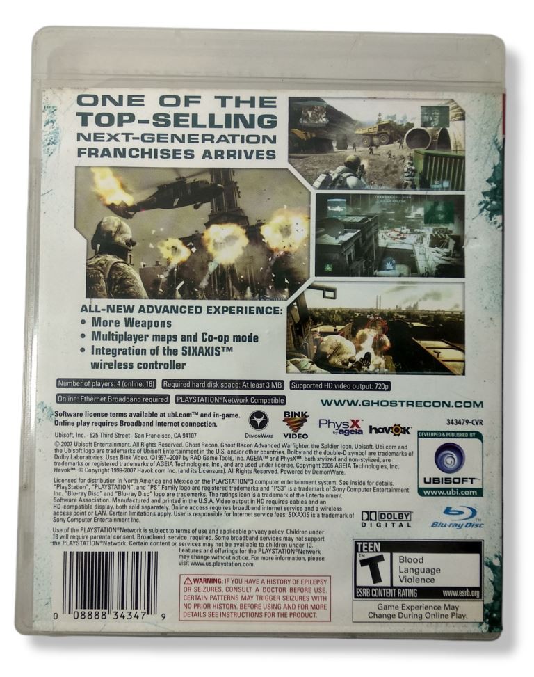 Ghost Recon 2 Advanced Warfighter – PS3, Complet, Zone 2, Bon état