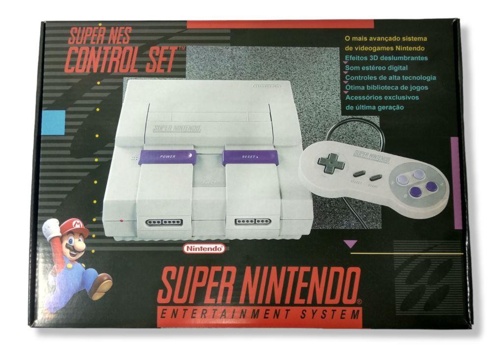 Super Nintendo (2 Controles + Super Mario World e All-Stars) - Sebo dos  Games - 10 anos!