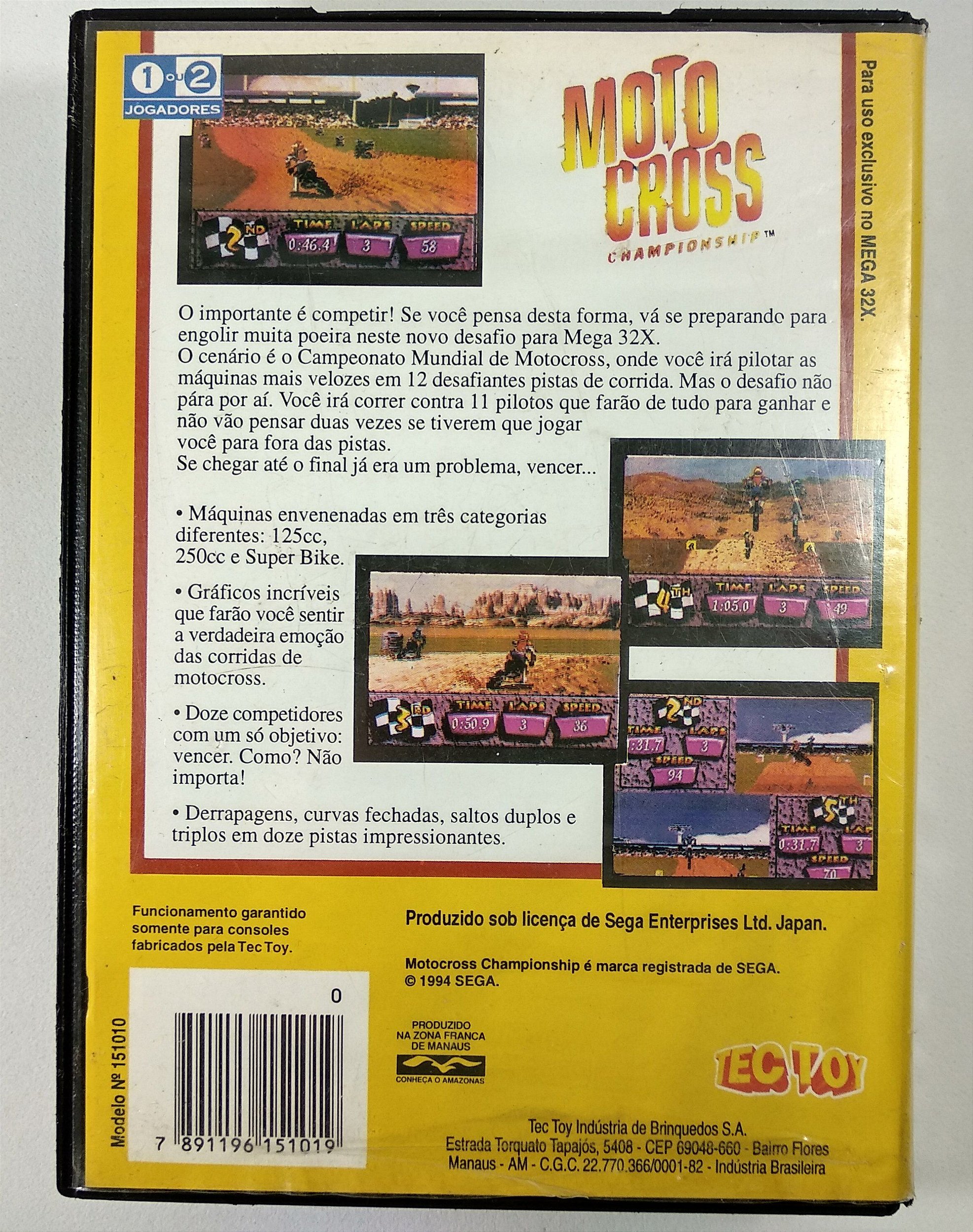 Moto Cross Original - Sega 32x - Sebo dos Games - Games Antigos e ...