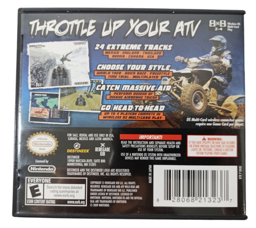 Jogo ATV Wild Ride Original - DS - Sebo dos Games - Games Antigos e ...