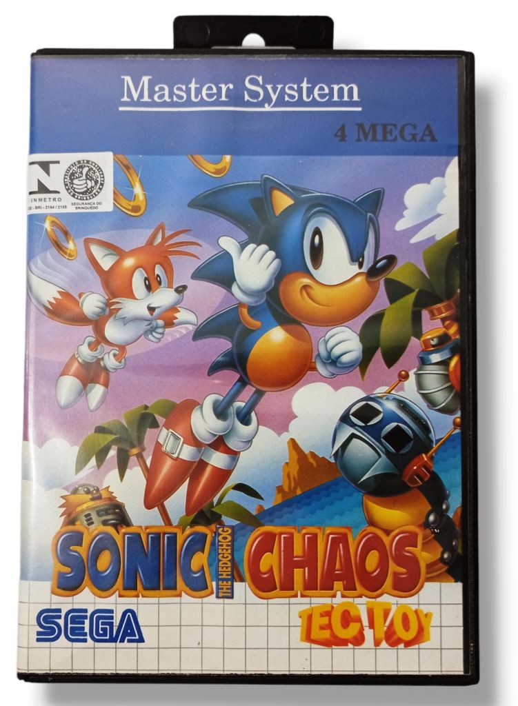 Manual de Master System do jogo Sonic The Hedghog da S