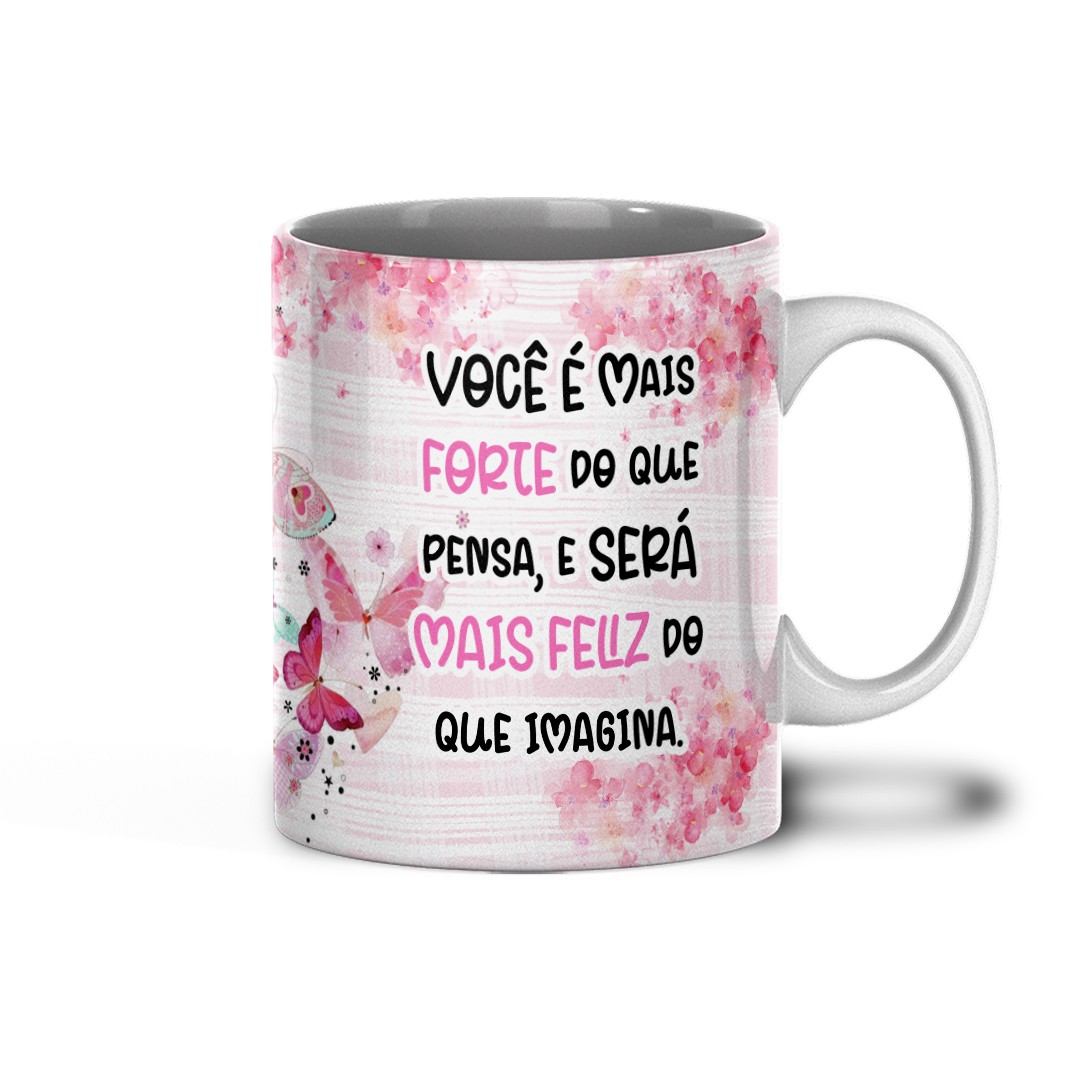 Caneca Personalizada com Letras do Alfabeto em Floral e Frases - Tomeco  loja de canecas personalizadas