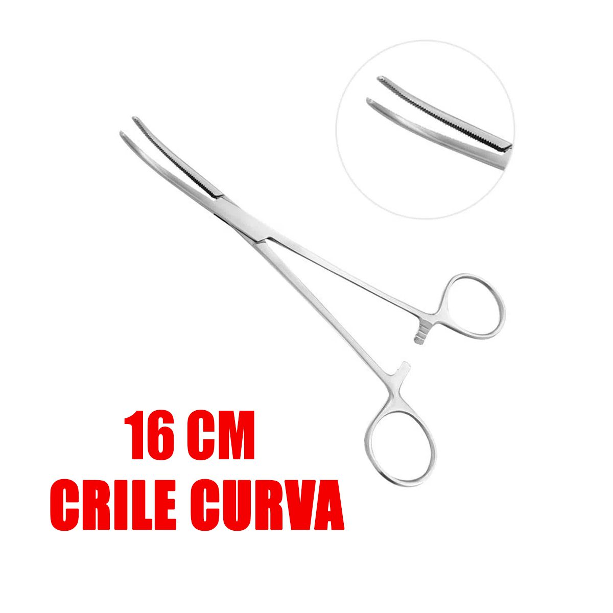 Pinça Crile Curva (16cm) - ABC - Medical | Produtos Médicos e Hospitalares