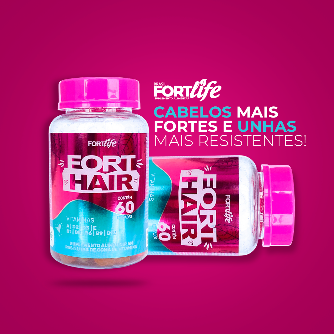 Fort Hair Ultra 60 Gomas Classe Bem Estar Vitaminas e Suplementos