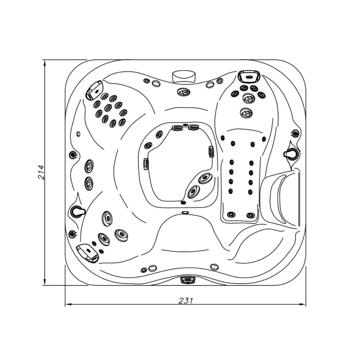 Spa Hidromassagem J355 W/Stereo 60HZ Jacuzzi Guemat Guemat