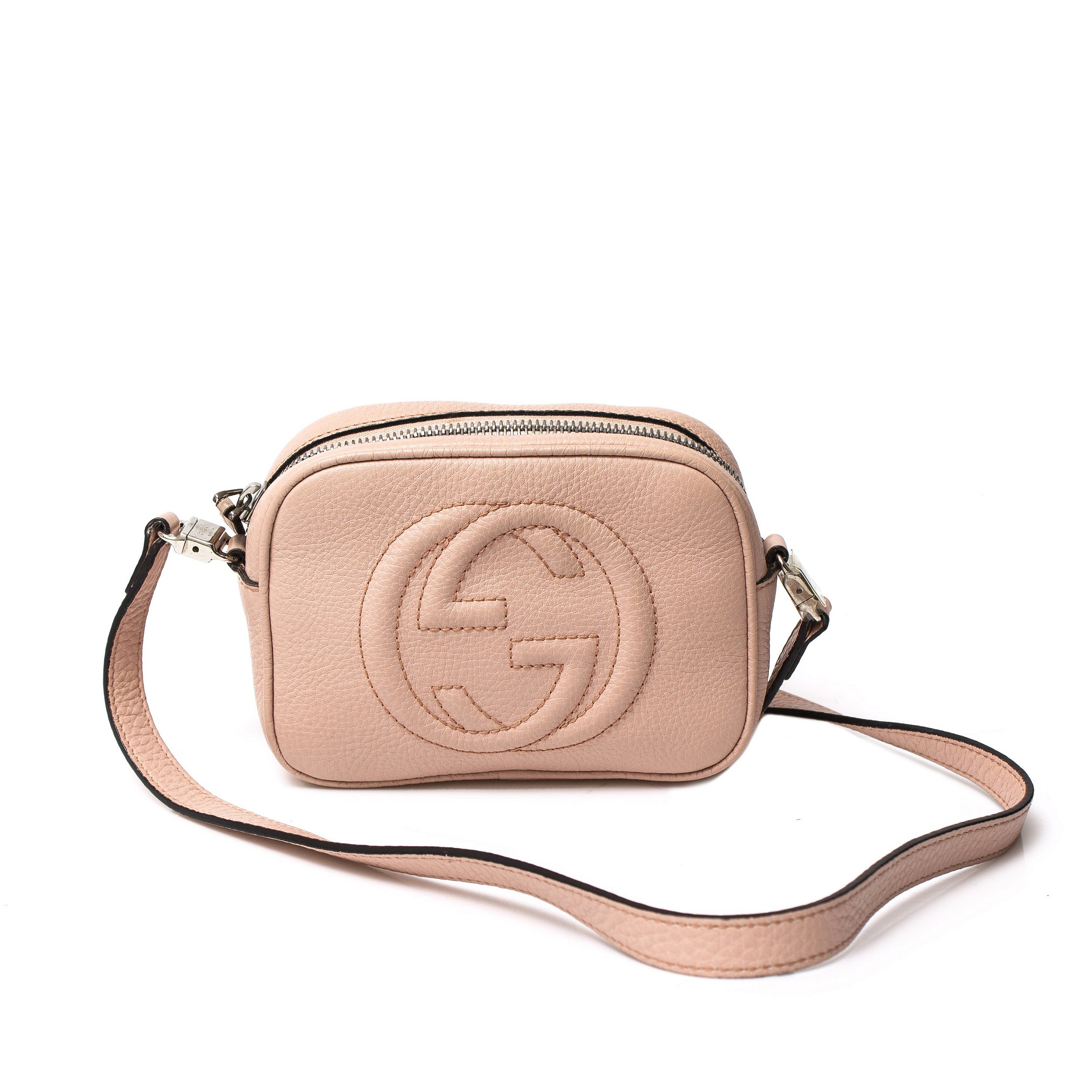 GUCCI  Bolsa Gucci Mini Soho Couro Rosa - Trash Chic