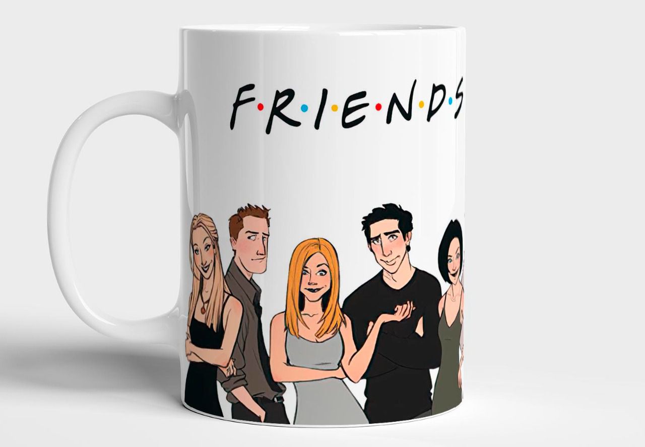 Caneca de Porcelana - Mais que amigos, Friends