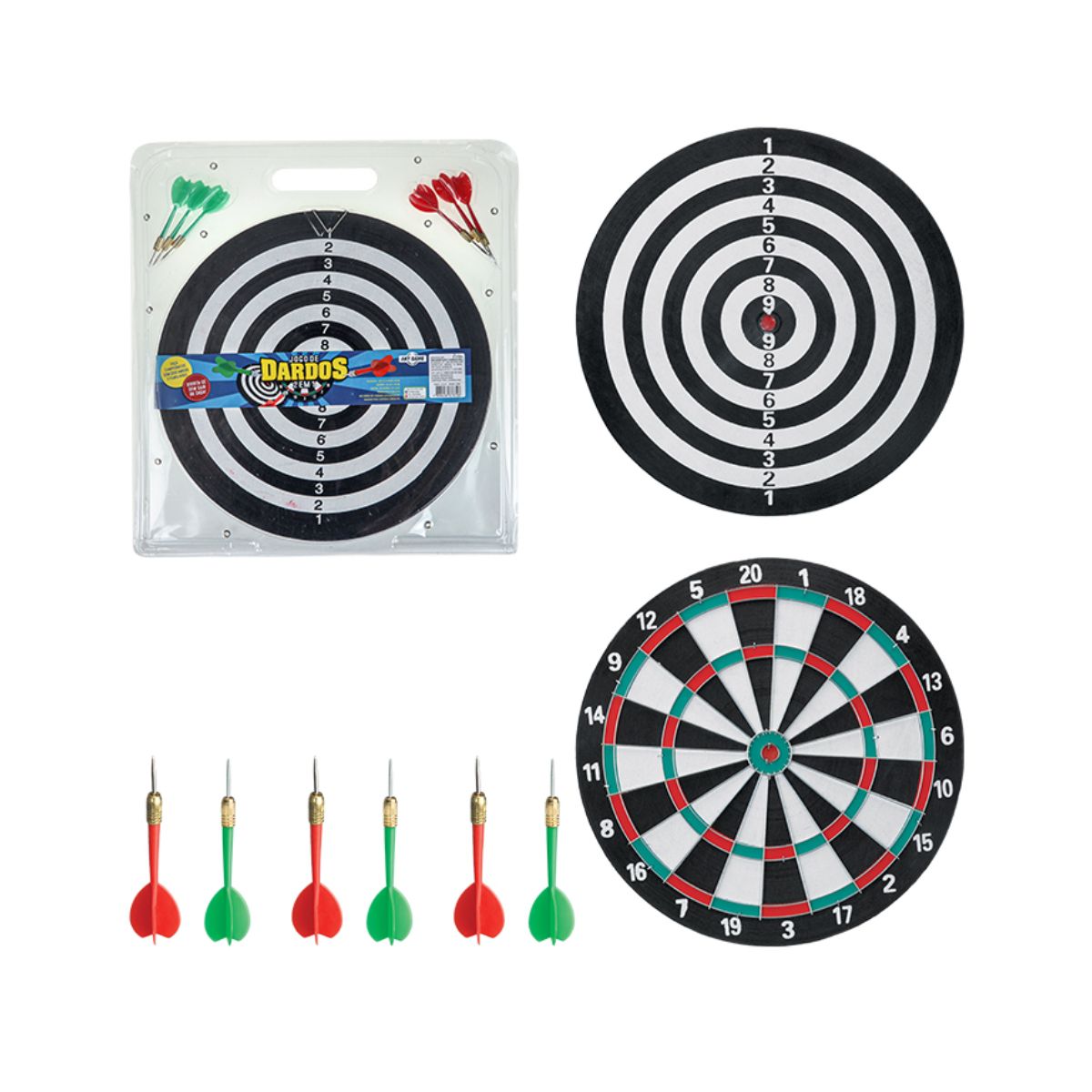 Kit Jogo Tiro Ao Alvo + 4 Dardos Profissional Grande 29cm - Lojas Magal