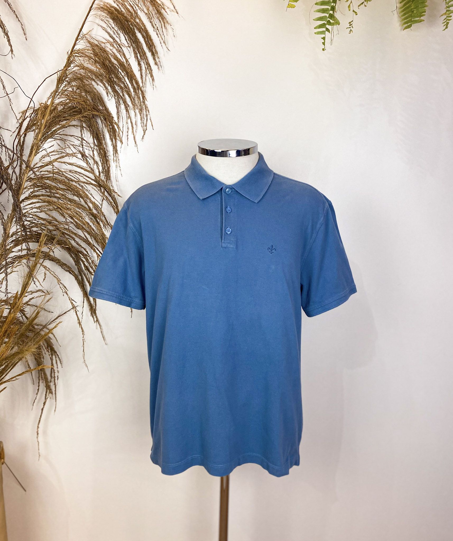 Camisa Polo Dudalina Azul - Dona Chica Brechó Online