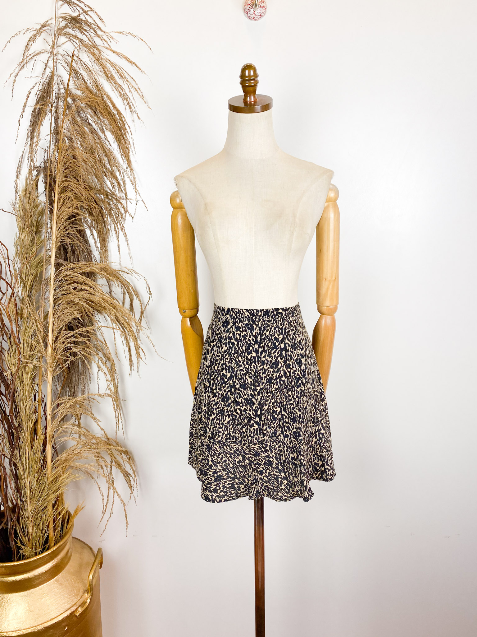 Saia Curta Zara Animal Print Dona Chica Brech Online