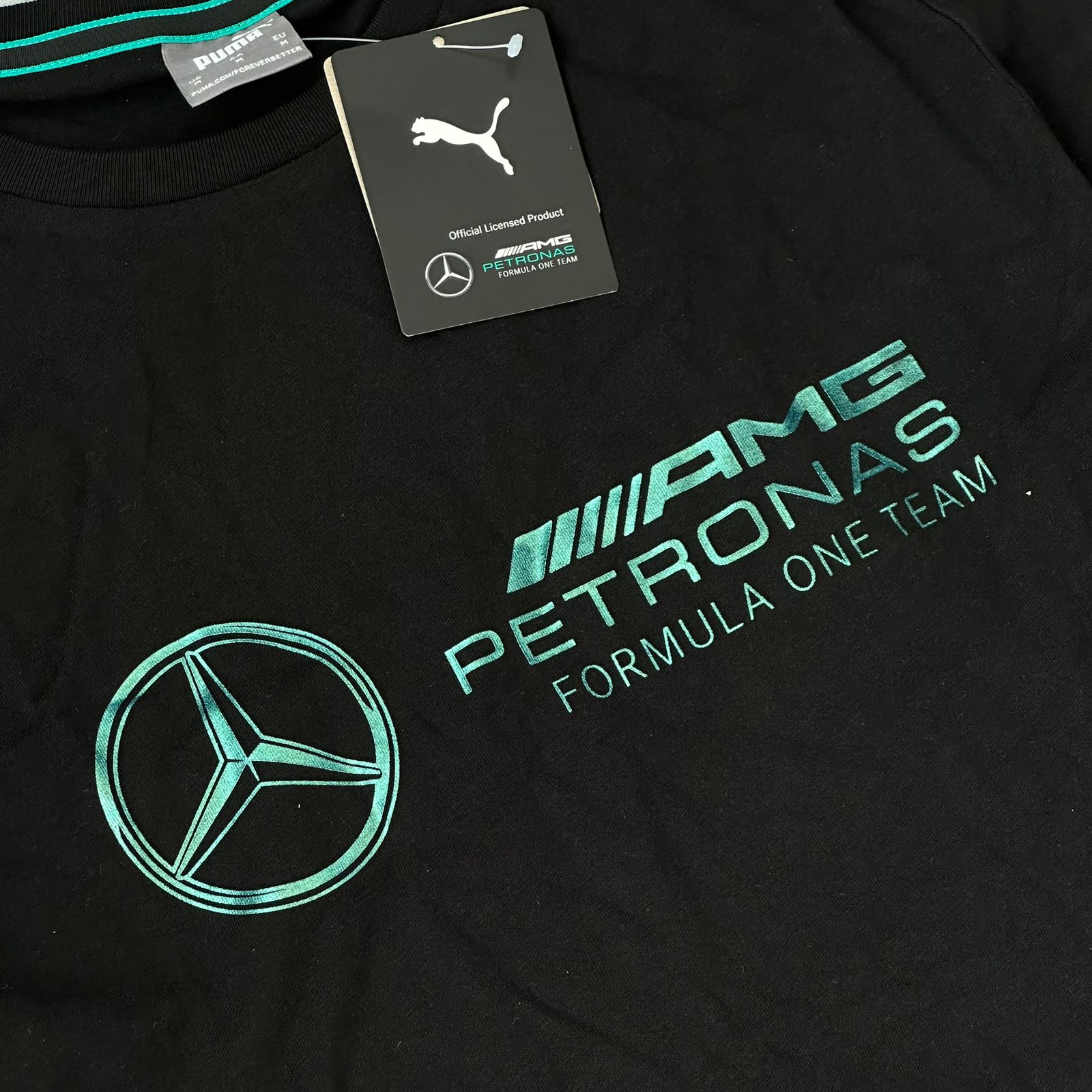 CAMISETA PUMA MERCEDES AMG PETRONAS (PRETA) MOTORSPORT - JNoriginalshop