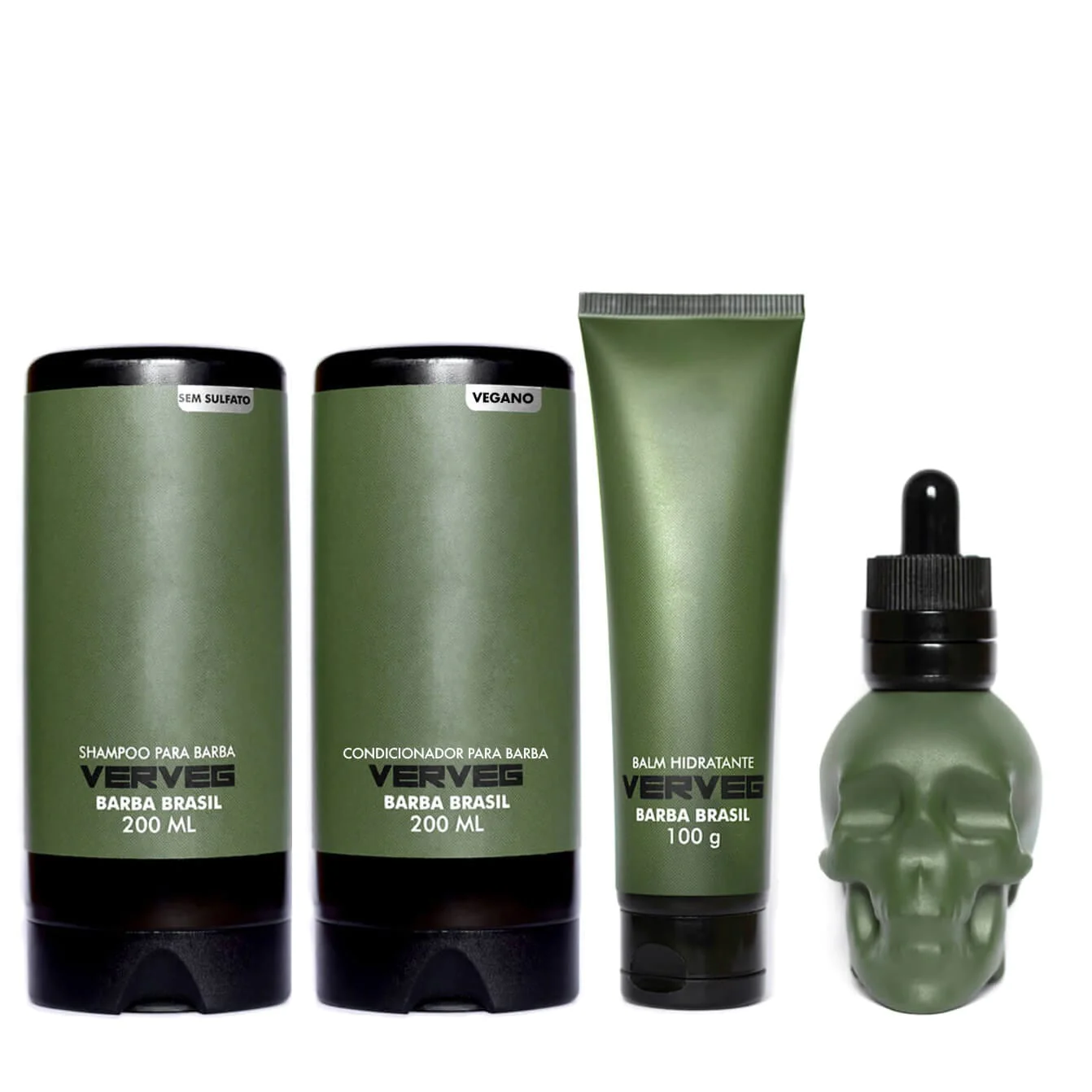 Kit Linha Verveg Condicionador Barba Brasil DOC BEARD