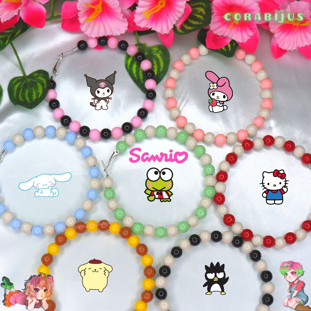 BRINCO PERSONAGENS SANRIO HELLO KITTY (PAR) - Bijus da Cora - Acessórios  Divertidos