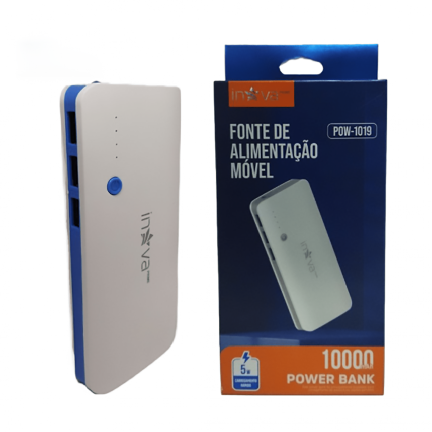Carregador Portátil Power Bank 10000mAh 3 Saídas Original - Inova - Mmicros  Soluções Tecnológicas