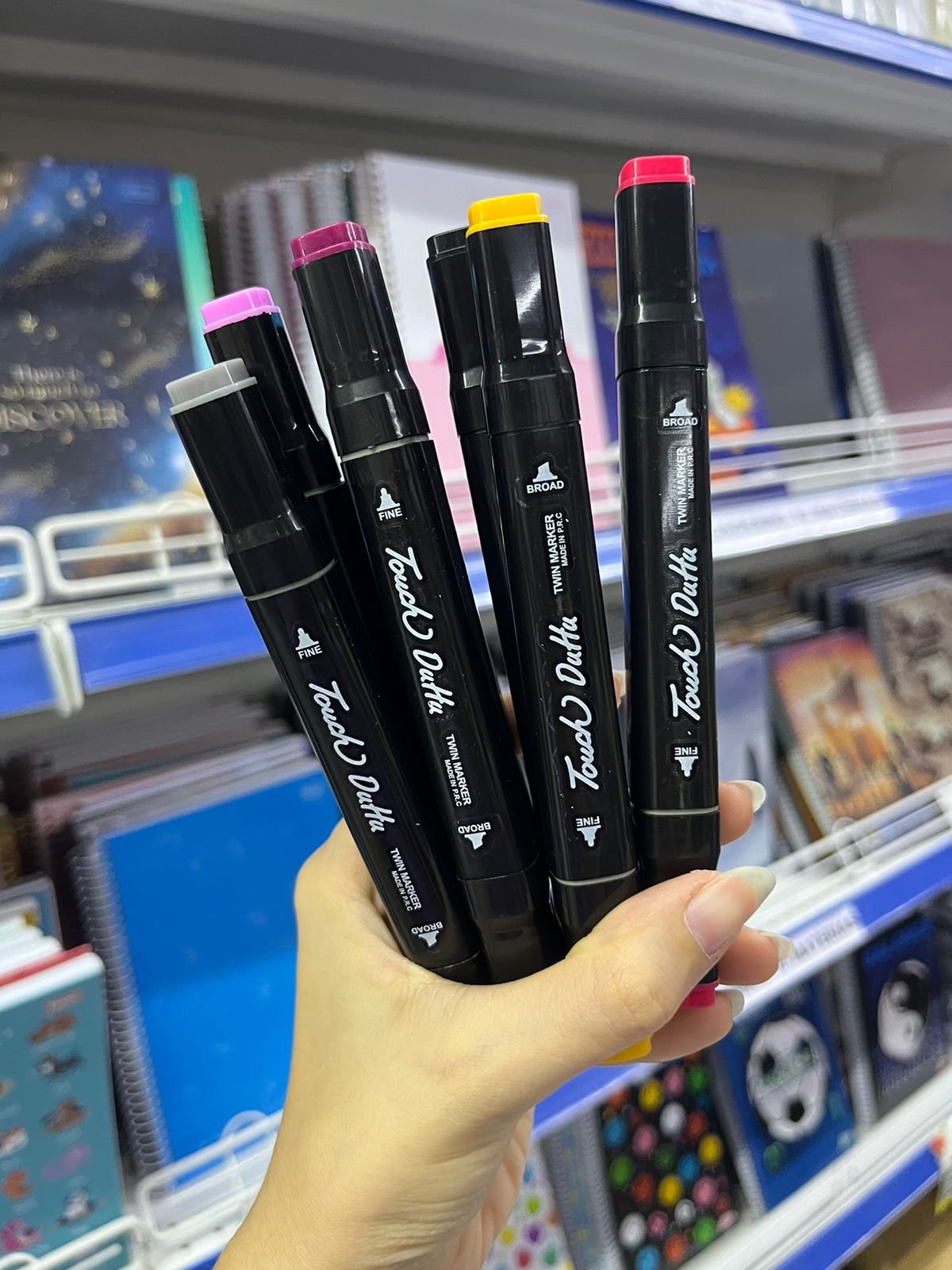 CANETINHA PONTA DUPLA TOUCH 80 CORES - WENCEL PAPELARIA