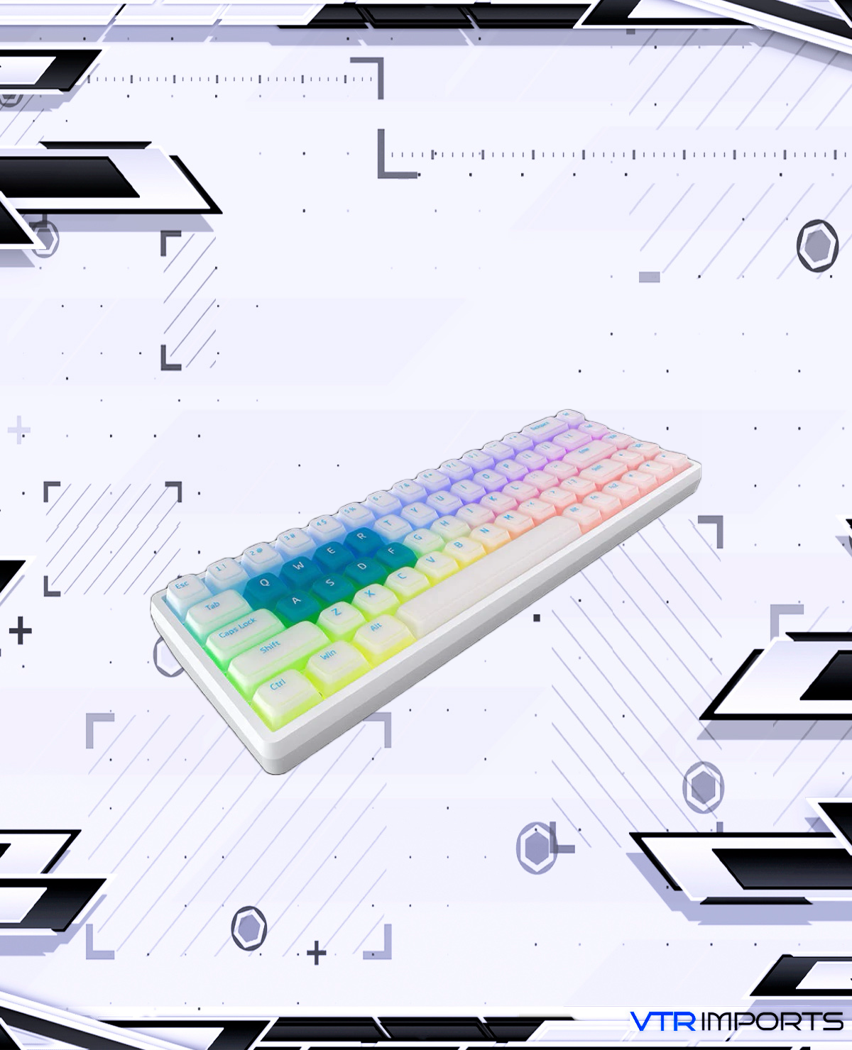 Lamzu Atlantis PRO KEYBOARD ホワイト Teclado Mecânico Lamzu Atlantis Pro RGB KaBuM