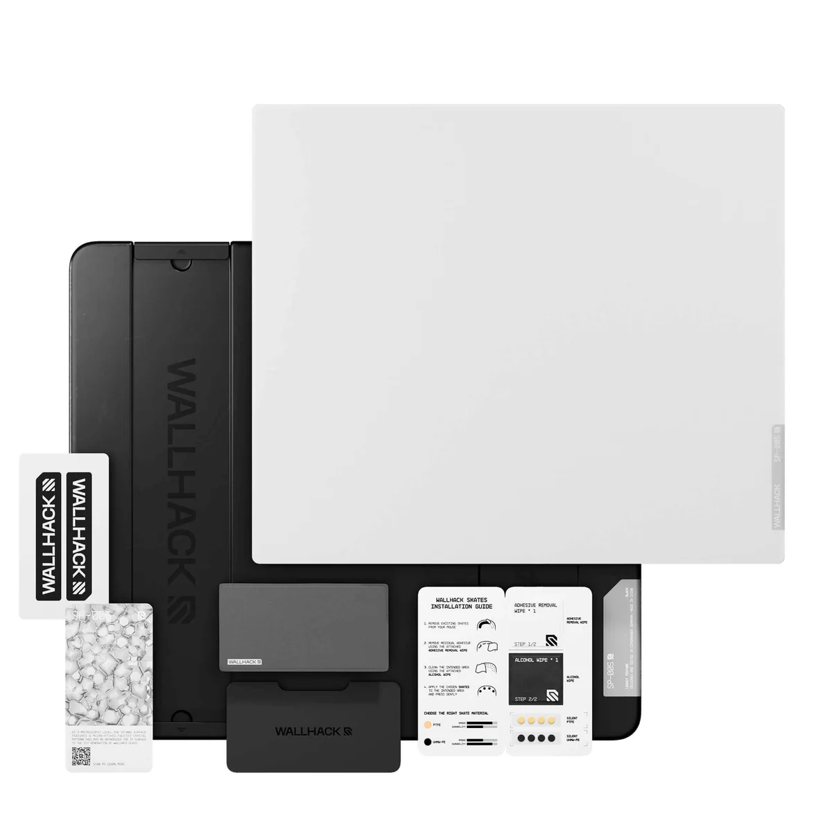 wallhack sp-005 ブラック Mousepad de Vidro Wallhack SP-005 Premium com Controle e Velocidade