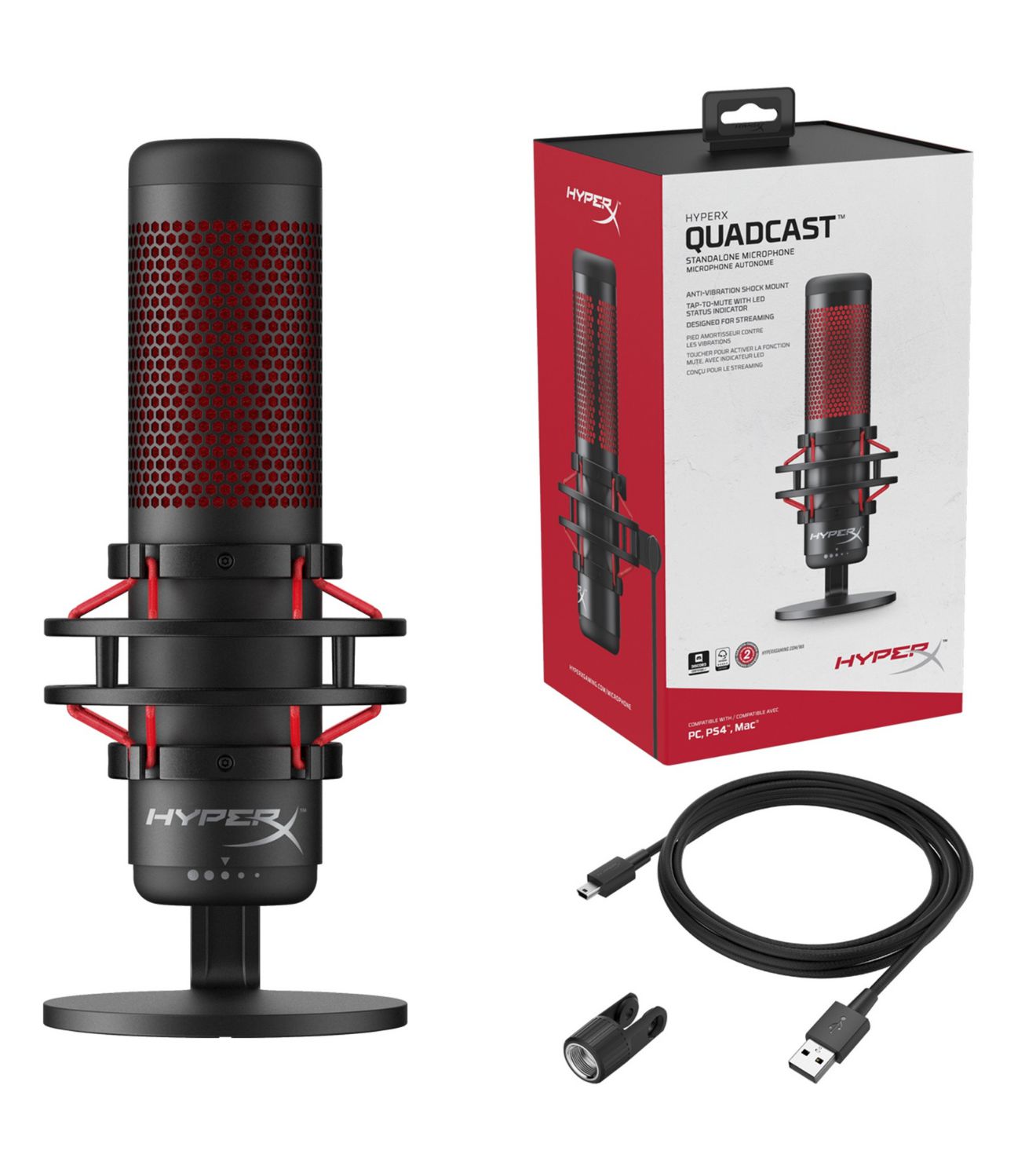 Microfone HyperX Quadcast - VTR Imports