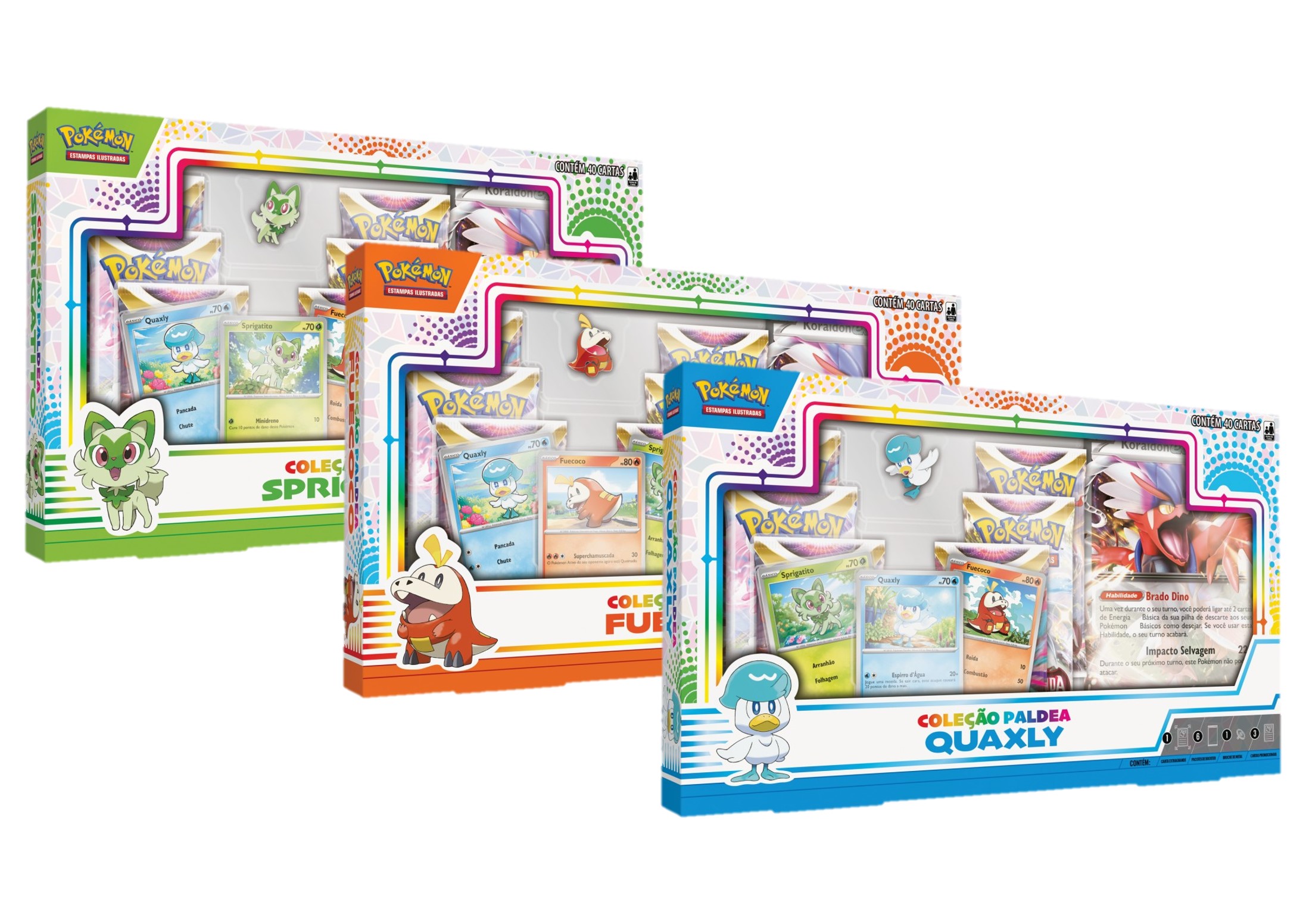 Cards Pokémon - Box Coleção Paldea - Quaxly- Copag