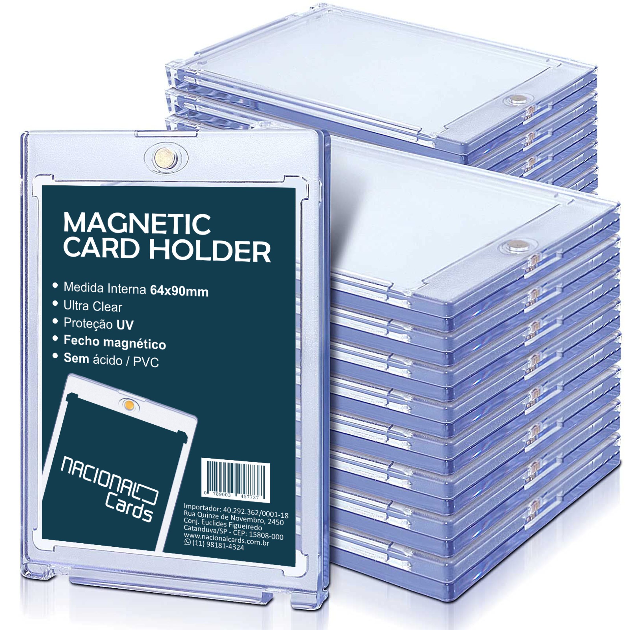 Toploader Magnético (Magnetic Card Holder) - Nacional Cards - TN GEEK