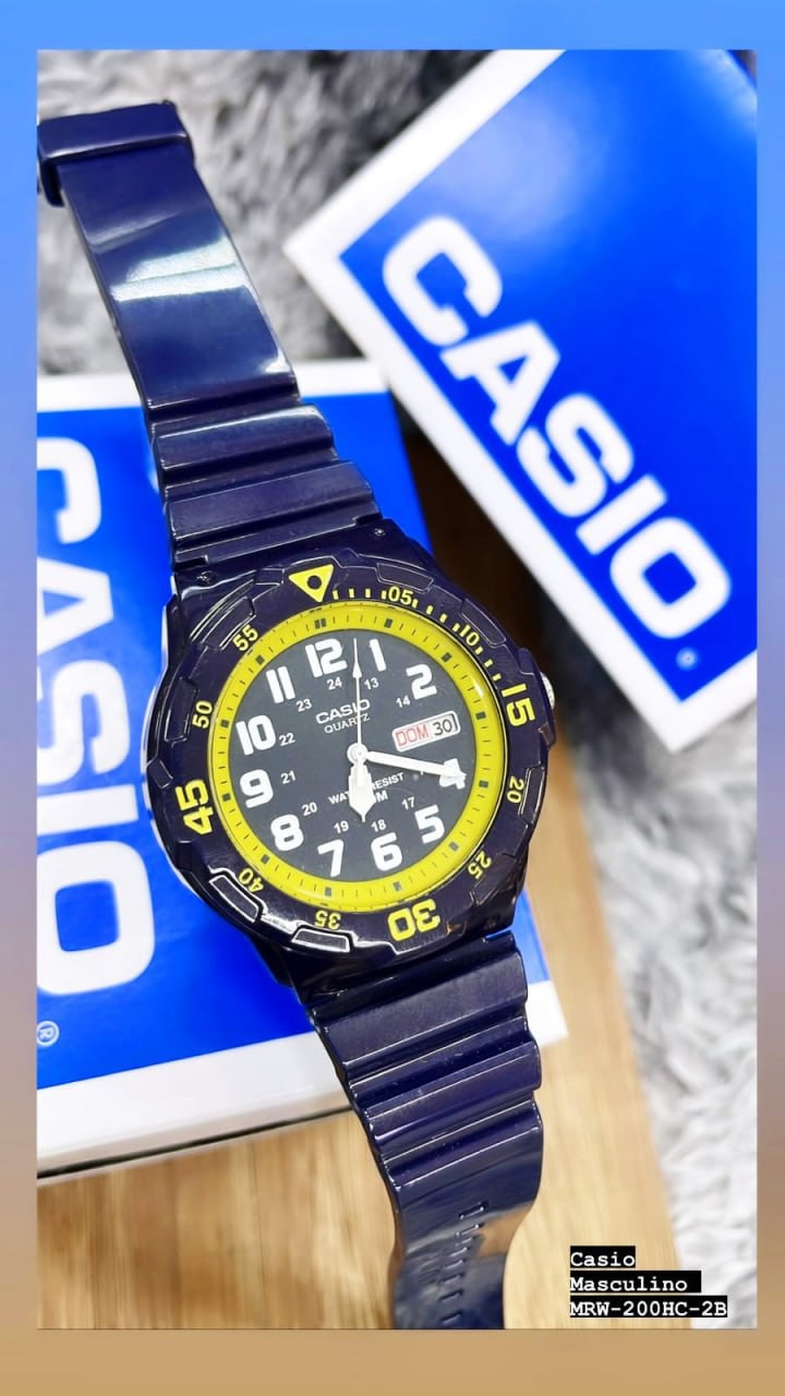Casio MRW-200HC-7B2VDF – Orologio Da Polso Uomo – Cassa 44 Mm – Cinturino Bianco In Gomma – Quarzo