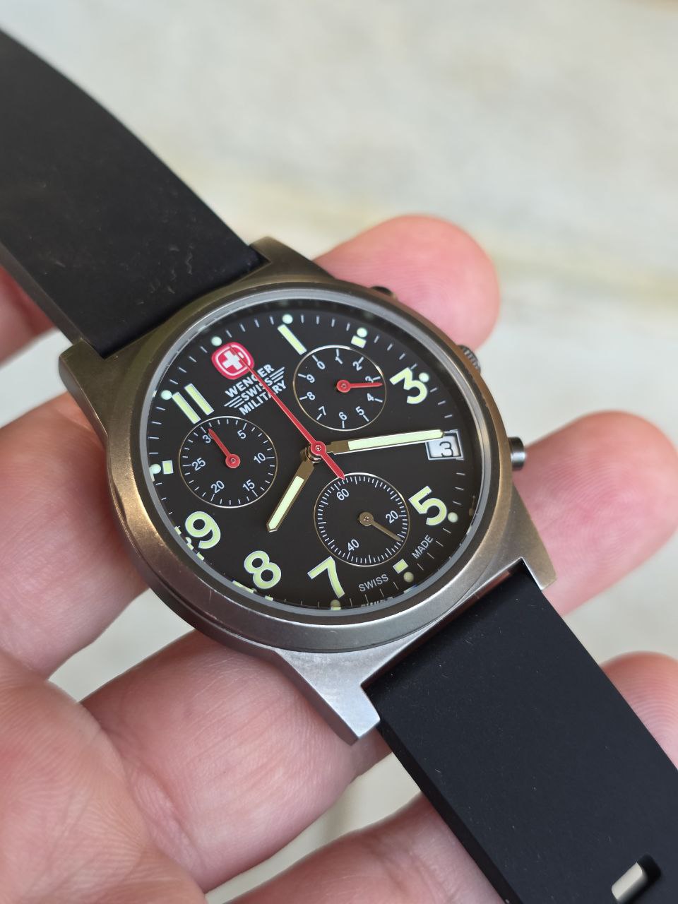 Wenger 01.0543.111 Terragraph  Cronografo, Fatto In Svizzera, 43 Mm Orologio Da Polso 59193905