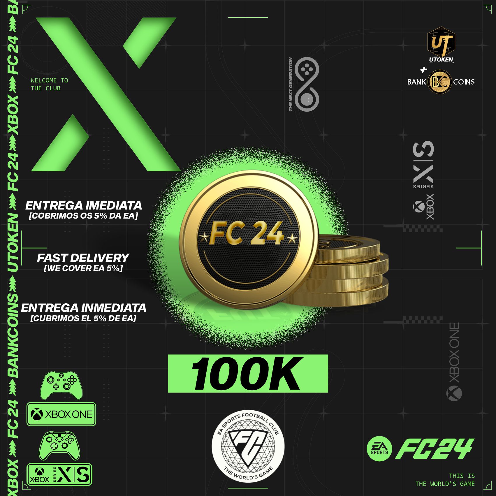 EA SPORTS FC 24, pc / ps4/ps5/xbox, 100K-500K coins