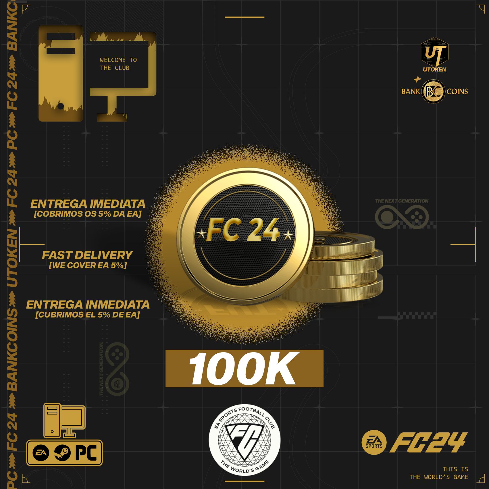 100K de EA FC 24 Coins - FUT 24 PC - Banco das Coins - Compre FIFA