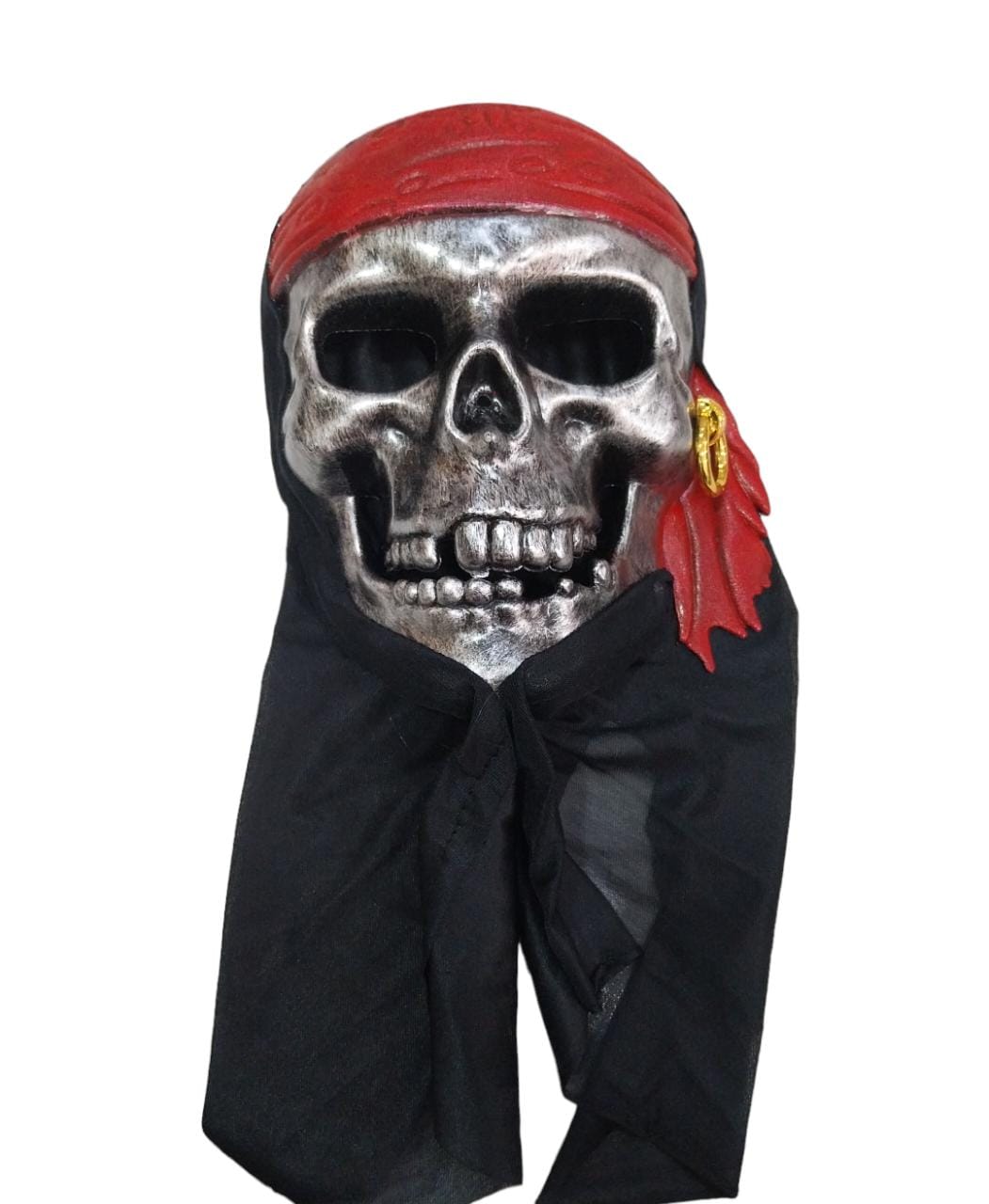 Fantasia Infantil Halloween Pirata Esqueleto com Bandana