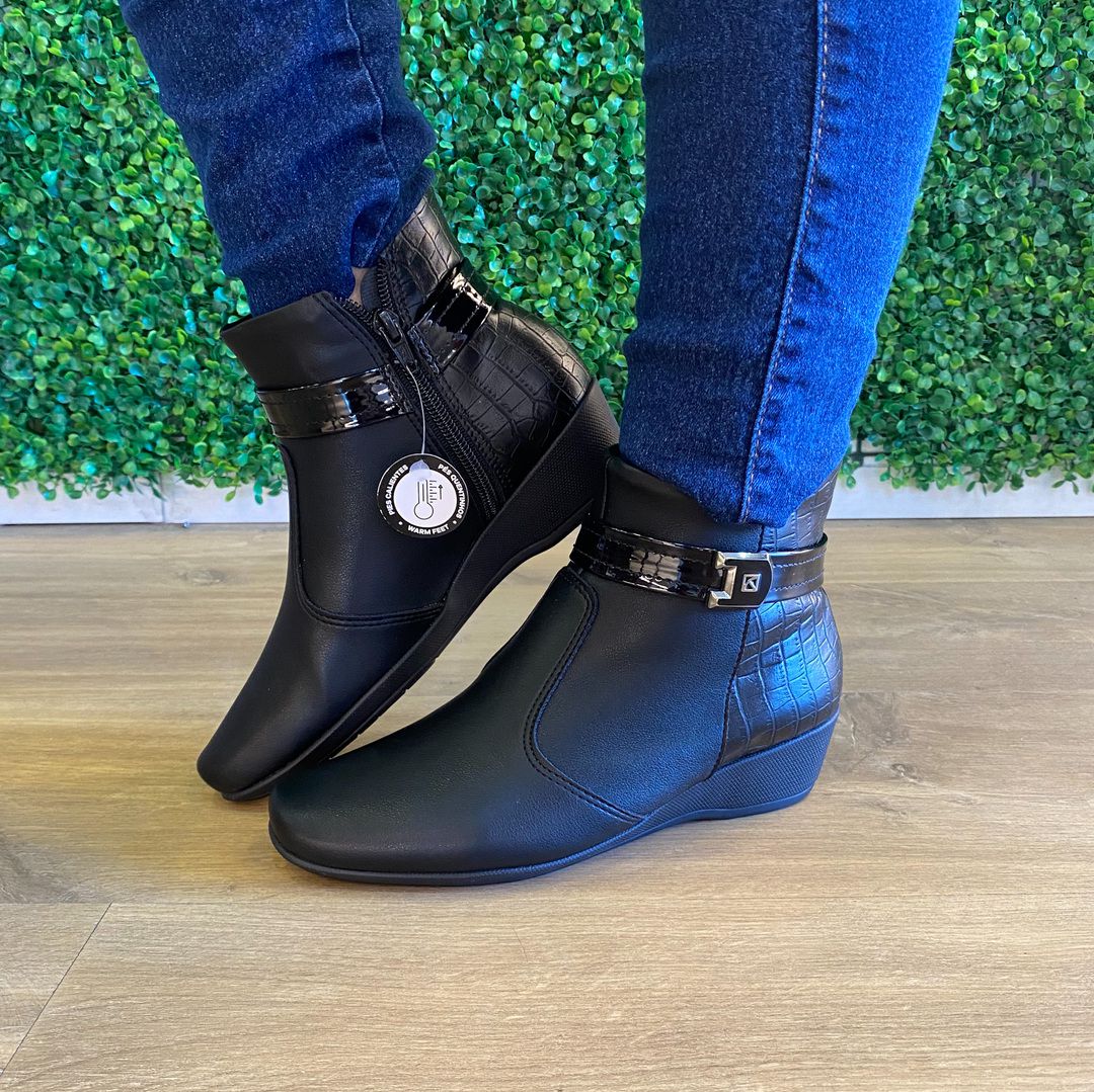 Bota Piccadilly Preta 143195 VESTFEMME