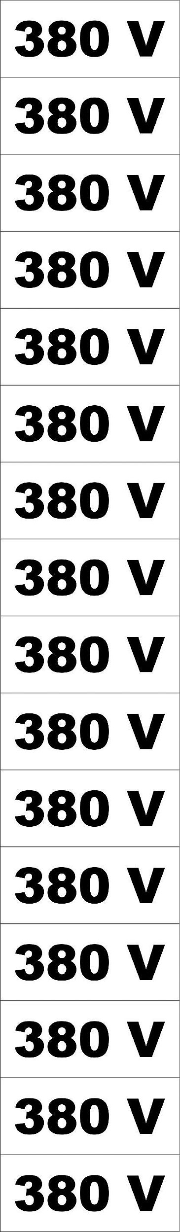 Etiqueta de Sinalização para Tomada 380v Volts 16 Unidades - Look ...
