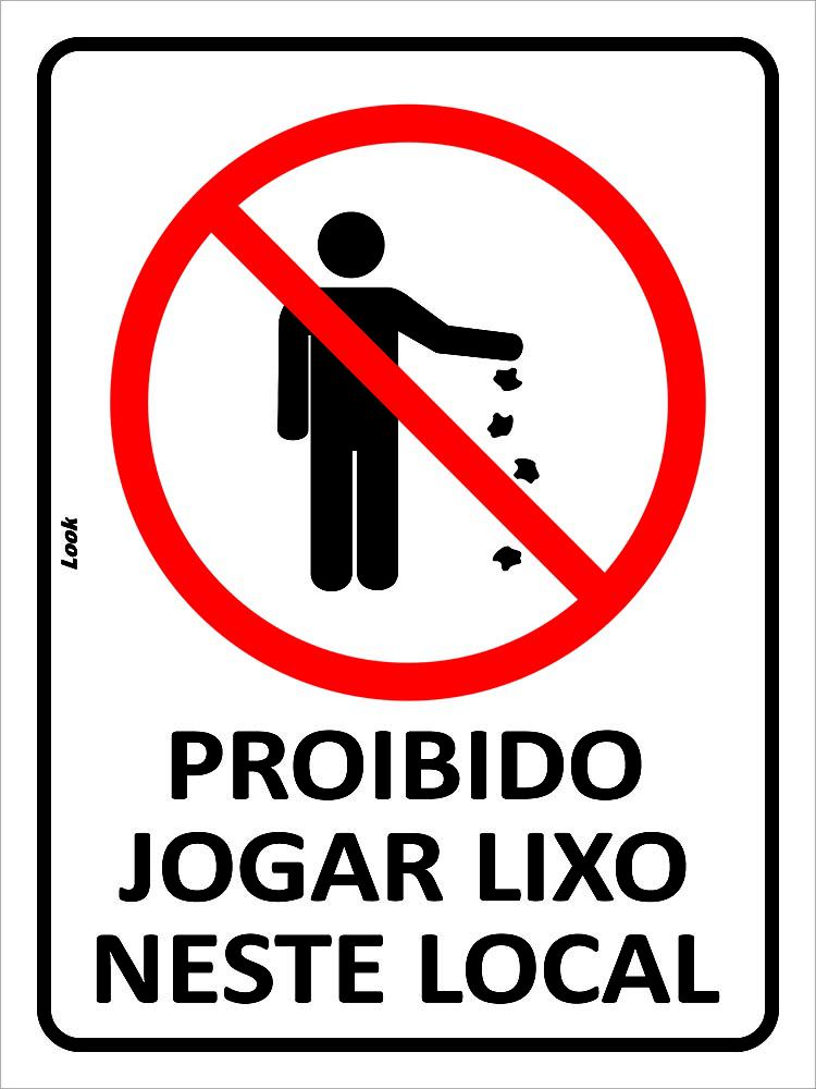 Placa Sinalização Higiene - Não Jogue Lixo Na Privada