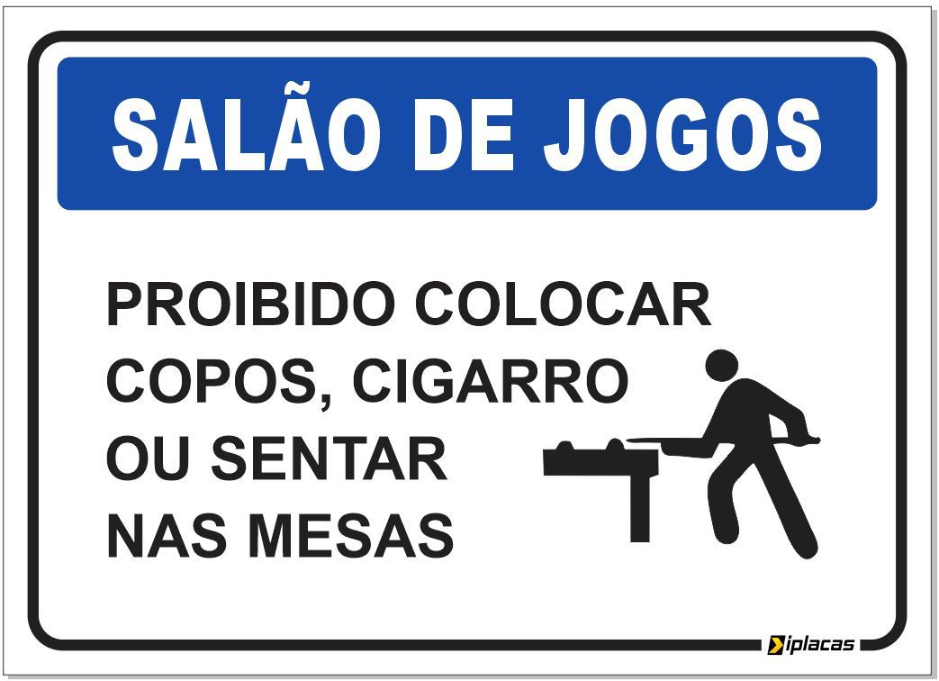 Placa Sinalização Regra Mesa Bilhar - Iplacas Sinalização