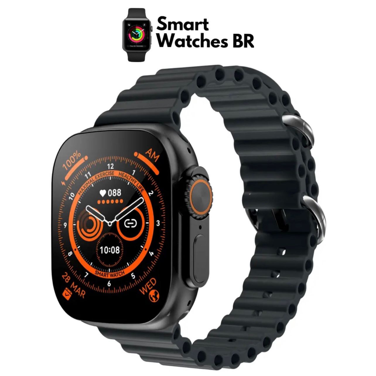 Lançamento Smartwatch Iwo Ultra 8 Mini Preto 41mm Série 8 Tela 1.7 HD -  SmartWatchesBR