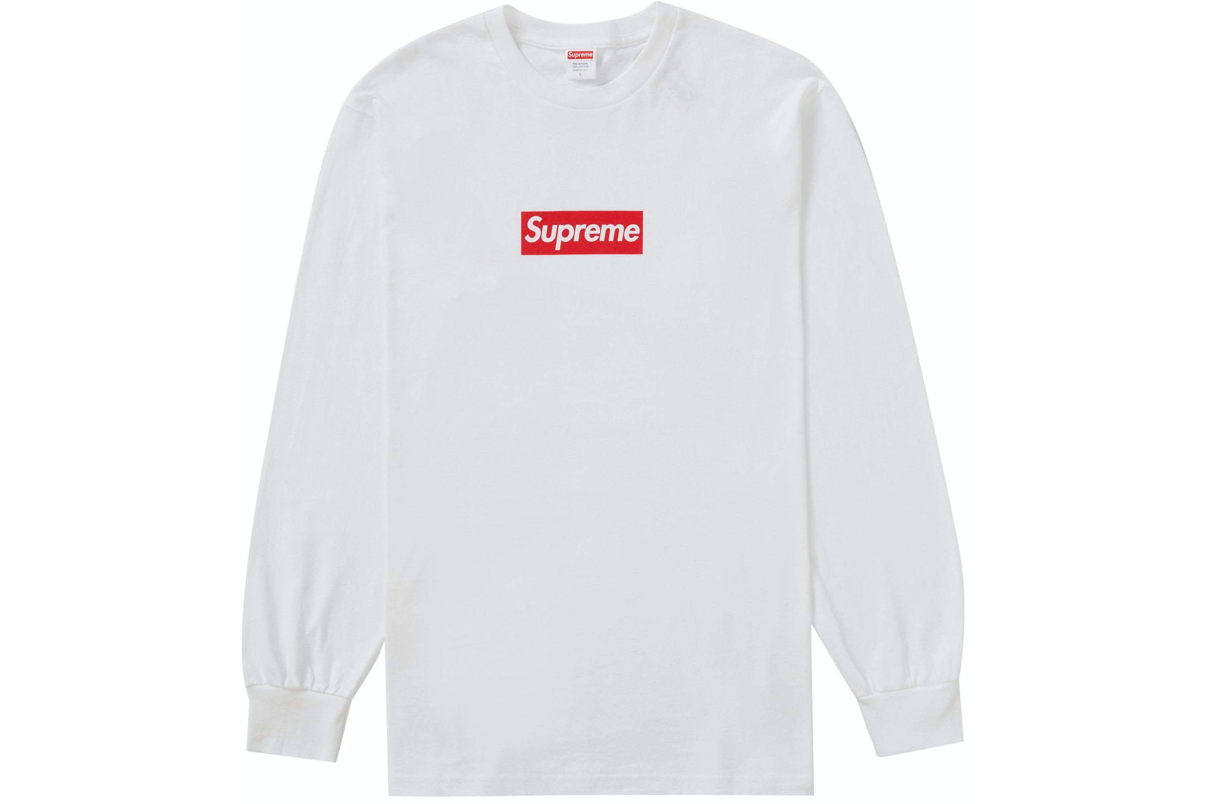 Supreme Camiseta Manga Longa Box Logo Branca Loro Itens Exclusivos e Limitados