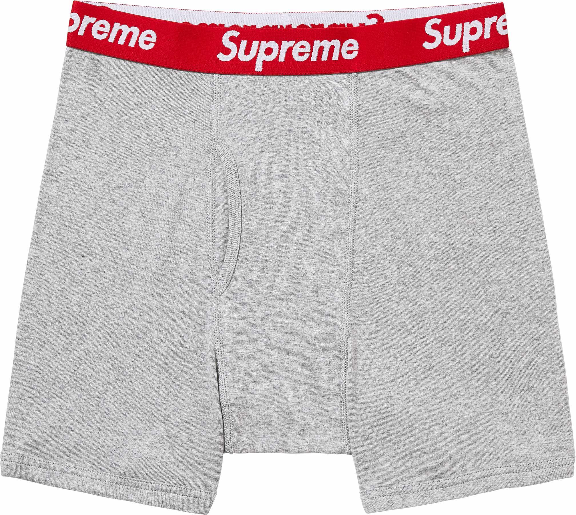 Supreme Hanes Boxer Briefs (2 Pack) Heather Grey - Loro