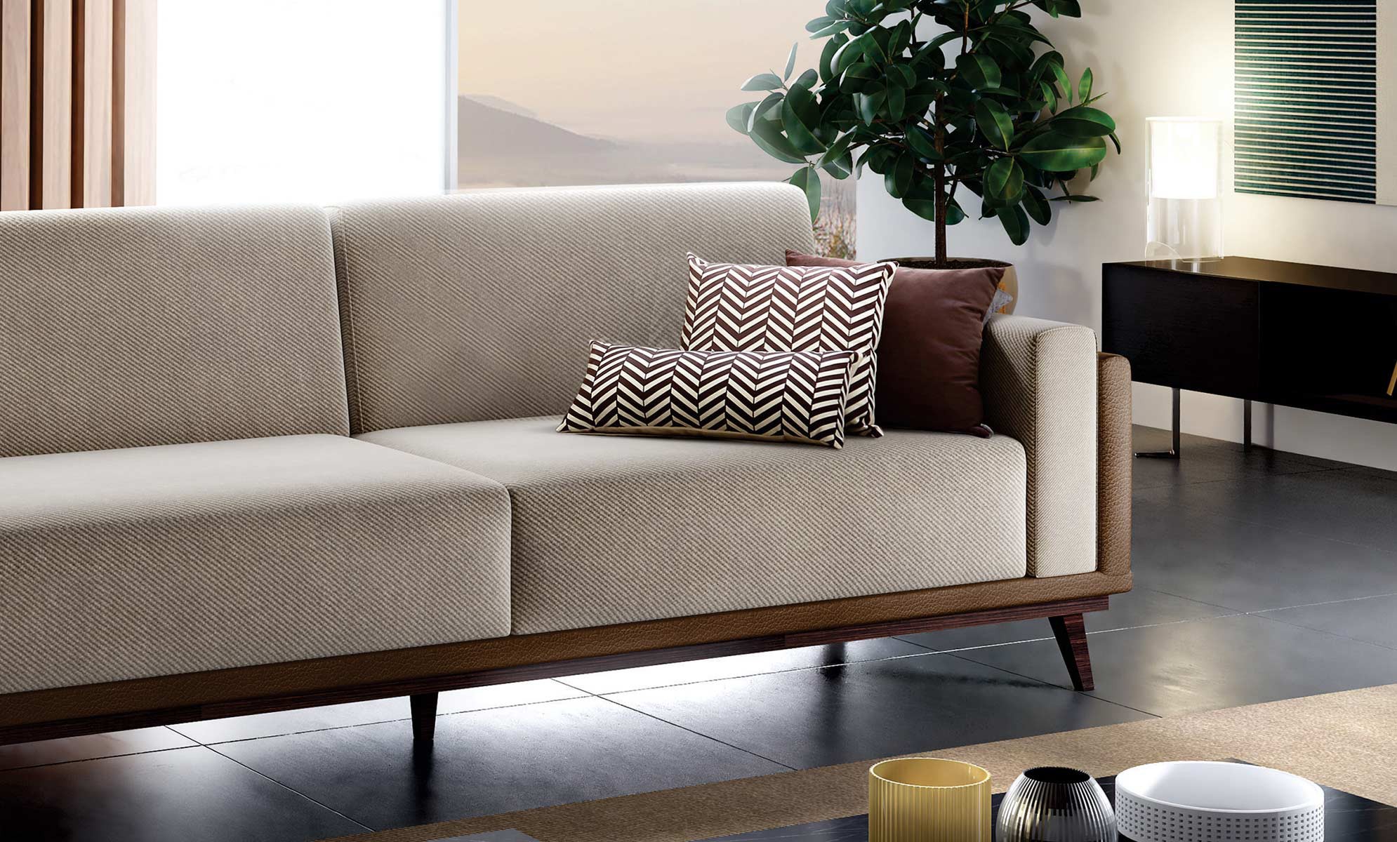 Sofá Cazanni Decora Interiores Loja de móveis BH, AV Silviano Brandão