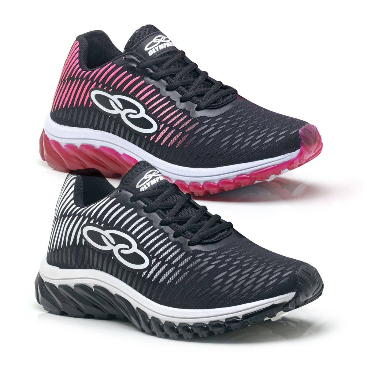 Tênis Feminino Essential Preto/Pink-Olympikus - Sapatou Webshoes