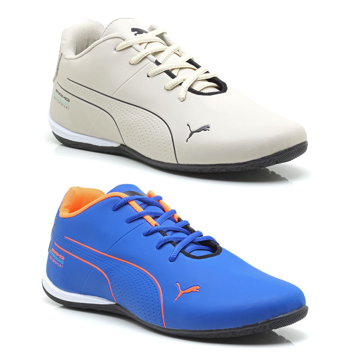 Puma laranja store e azul