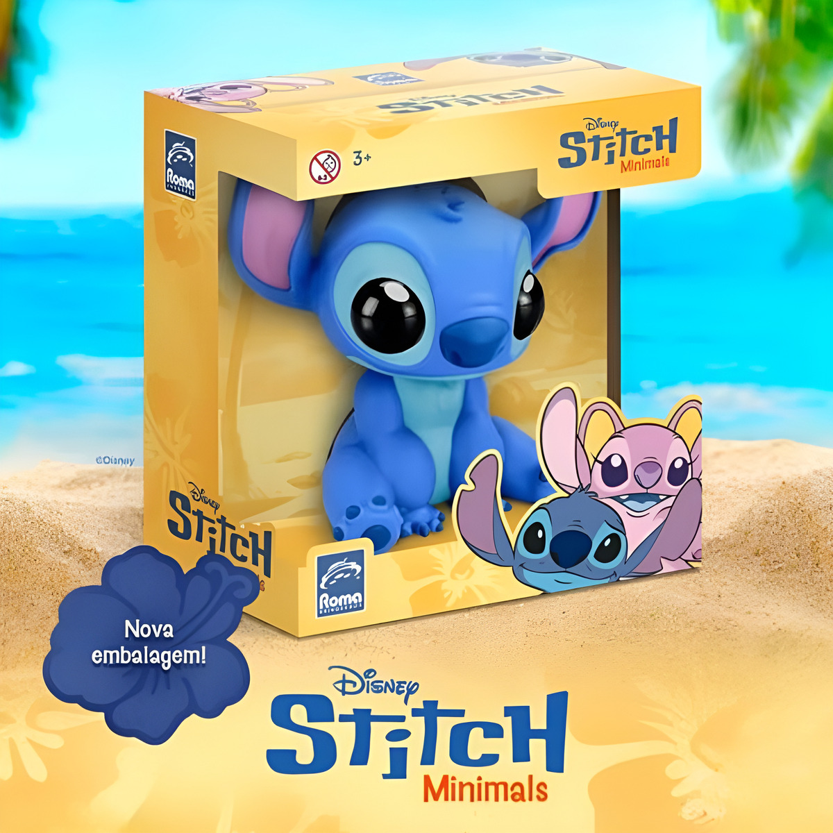 Boneco Stitch Minimals Original Disney - Roma Brinquedos REF 5757 ...