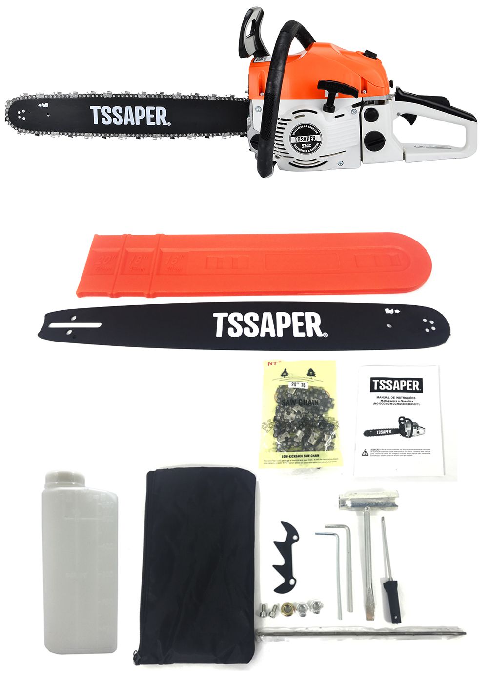 Motosserra A Gasolina 52cc Sabre 20 Profissional Mg52cc - Tssaper