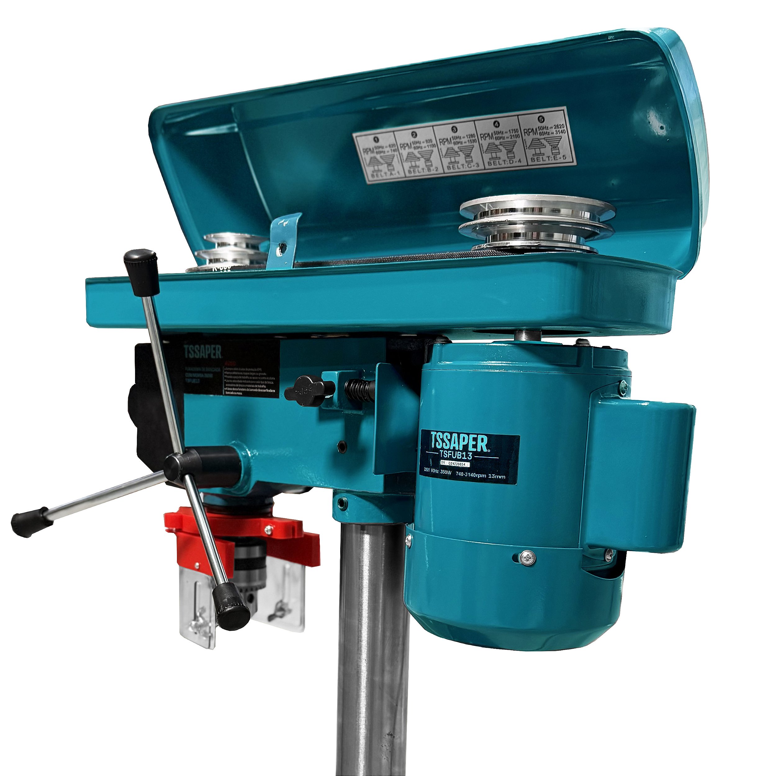 Furadeira De Bancada Elétrica sem Morsa 13mm 350w Tssaper - Tssaper